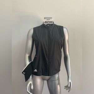 Adidas Golf Climaproof Wind Breaker Vest  Size Small Plus Black Visor